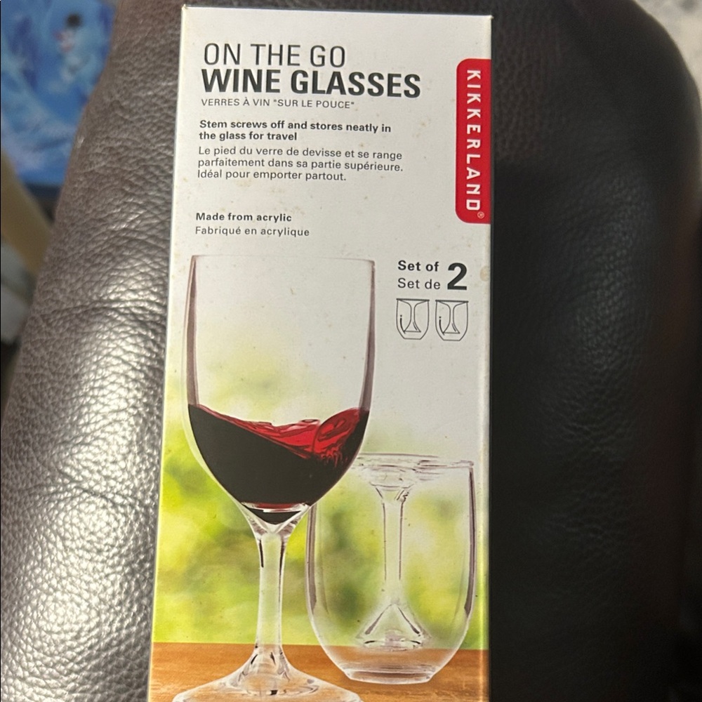 Kirklands On-the-Go Wine Glasses - Clear